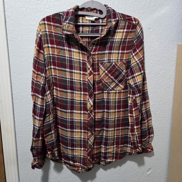 beachlunchlounge Tops - Beachlunchlounge Multicolor Plaid Shirt